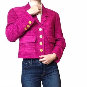Vintage Pink Carlisle Silk Matke Blazer